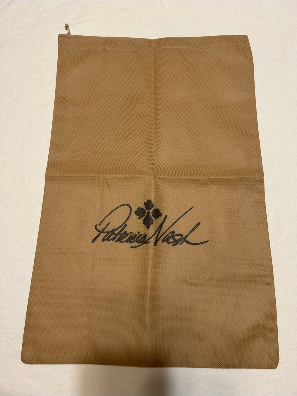 Patricia Nash Tan Dust Bag with Black Logo